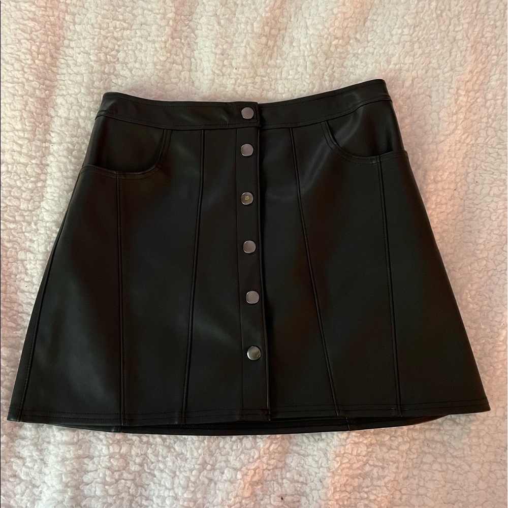 Faux Leather Skirt